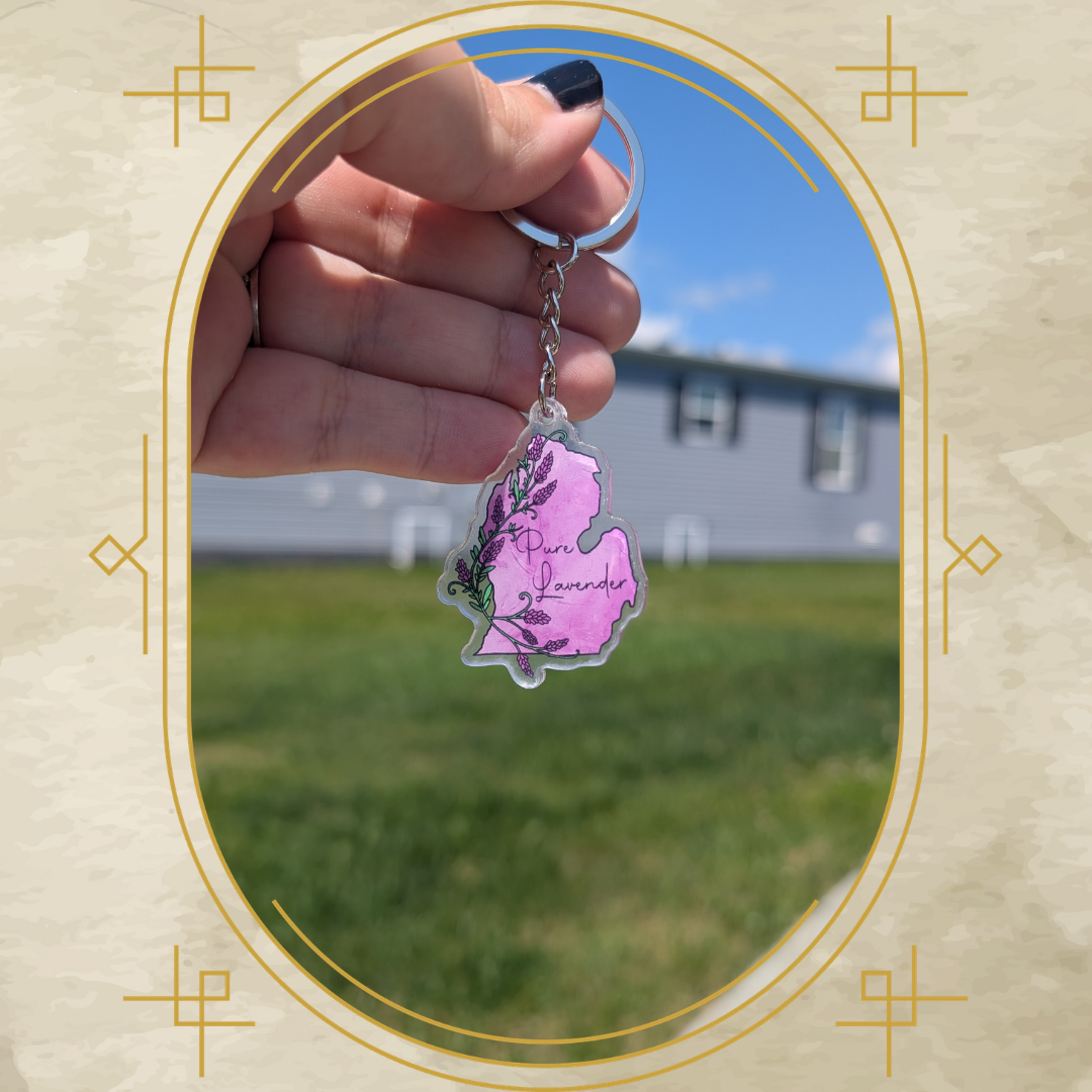 Pure Lavender Acrylic Keychain