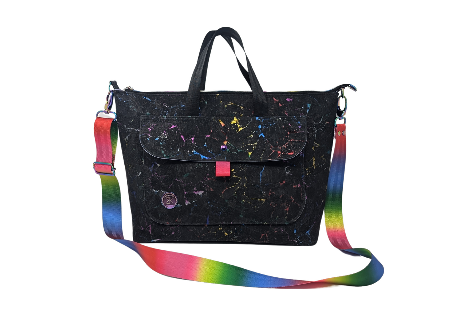 Black Rainbow Guilded Mimic Messenger Bag