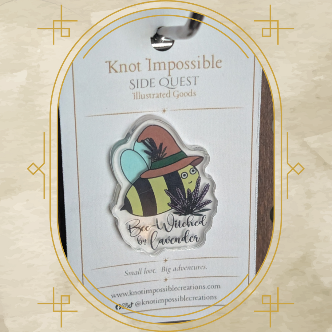 Bee-Witched by Lavender Acrylic Pin