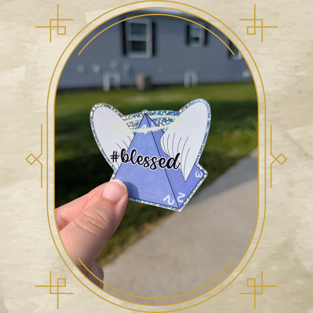 #blessed Vinyl Sticker
