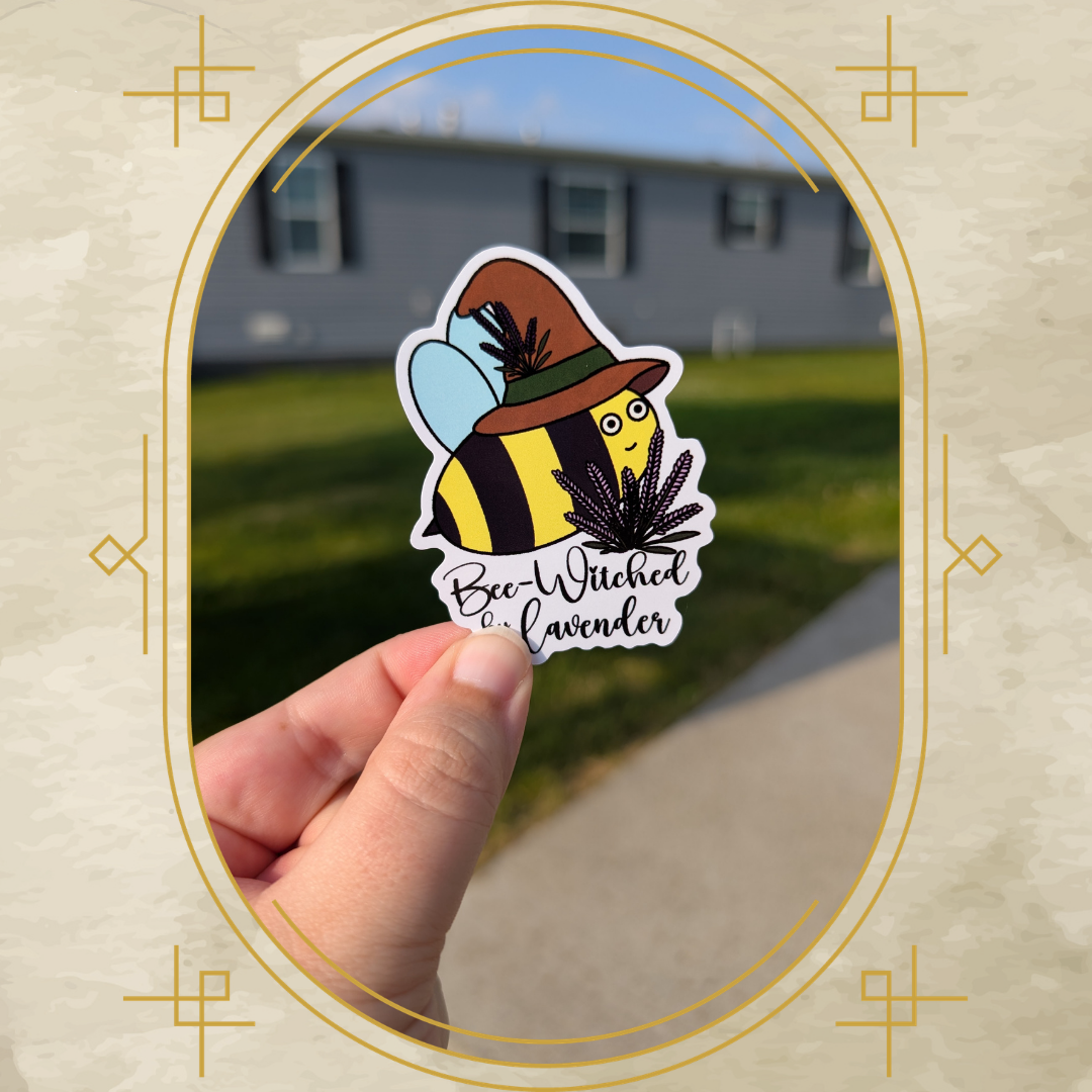 Bee-Witched by Lavender Vinyl Sticker