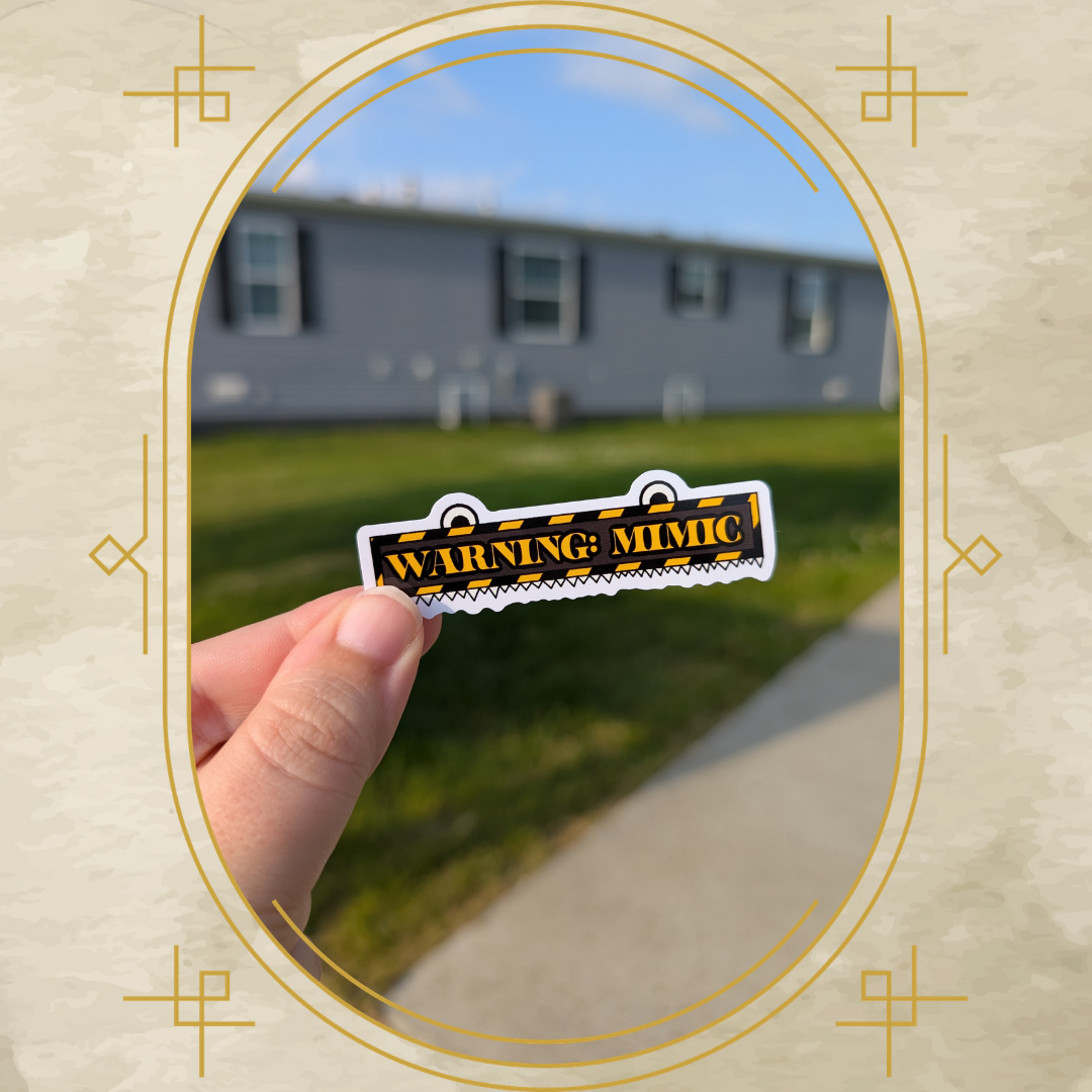 Warning: Mimic Vinyl Sticker