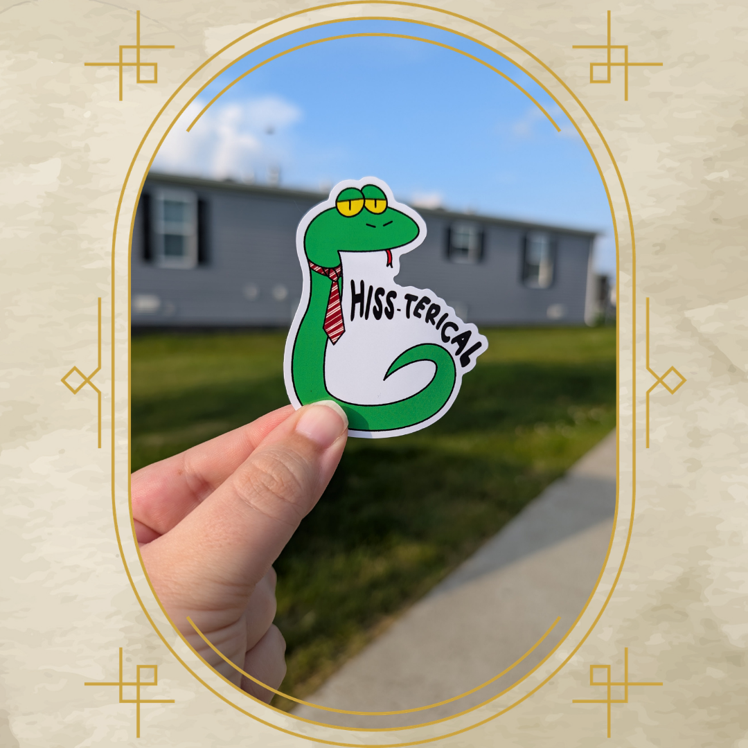 Hiss-terical Vinyl Sticker