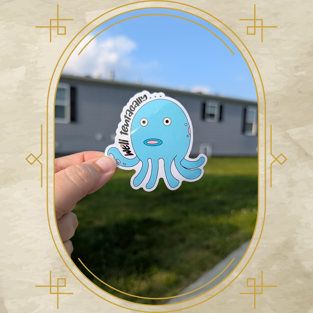 Well Tentacally Vinyl Sticker