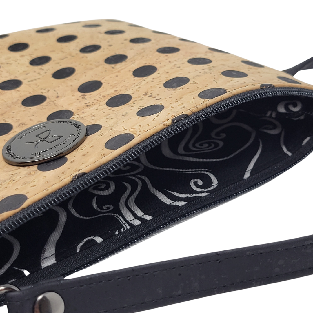 Dots Cork Nova Wristlet