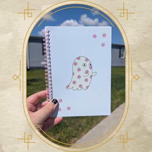 Floral Ghost Blank Notebook