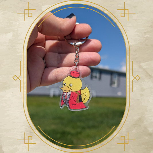 Bellhop Duck Acrylic Keychain