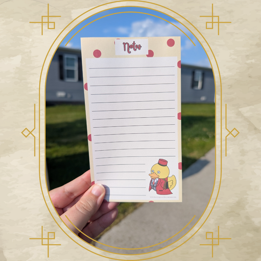 Bellhop Duck Memo Pad
