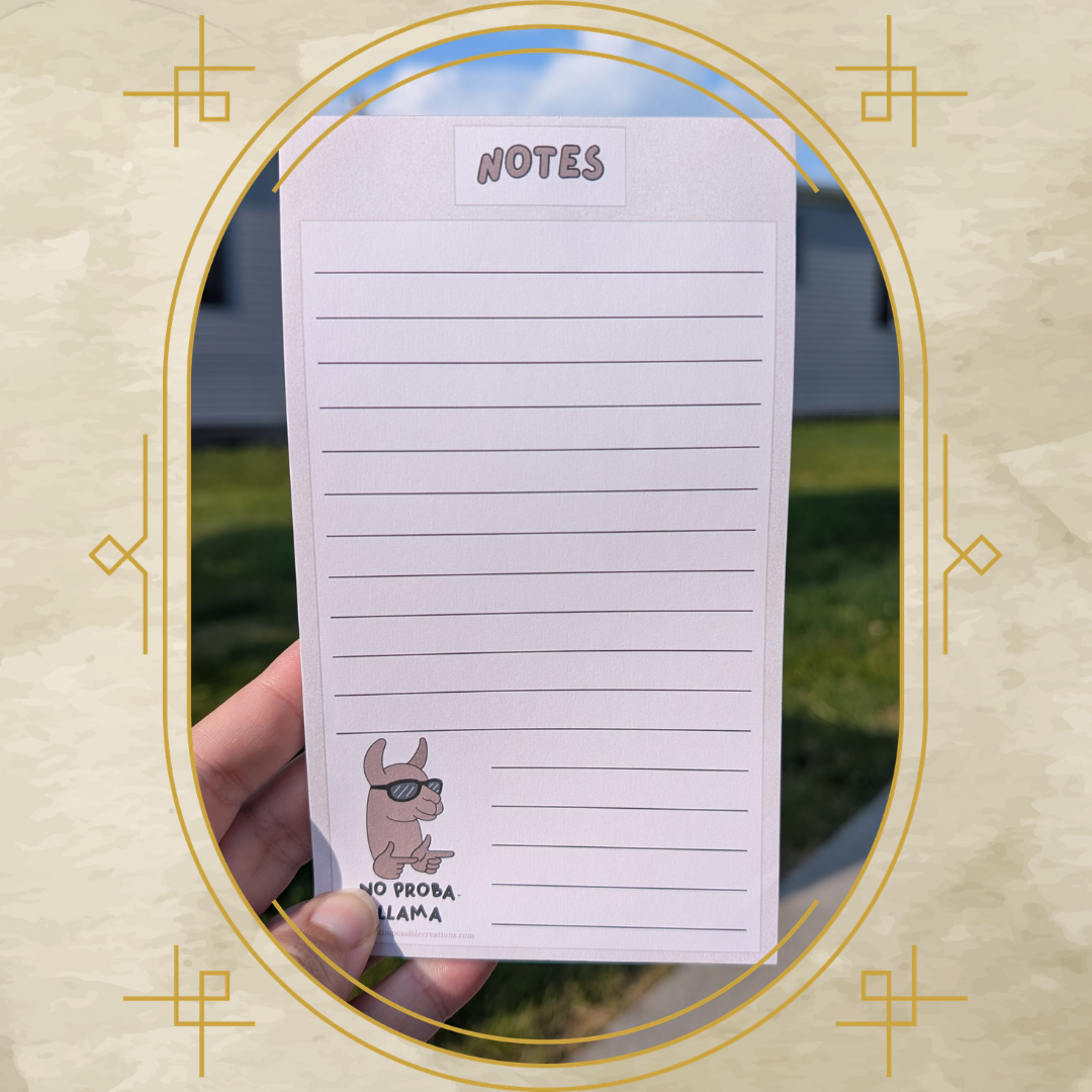 No Proba-Llama Memo Pad