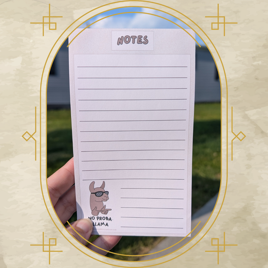 No Proba-Llama Memo Pad