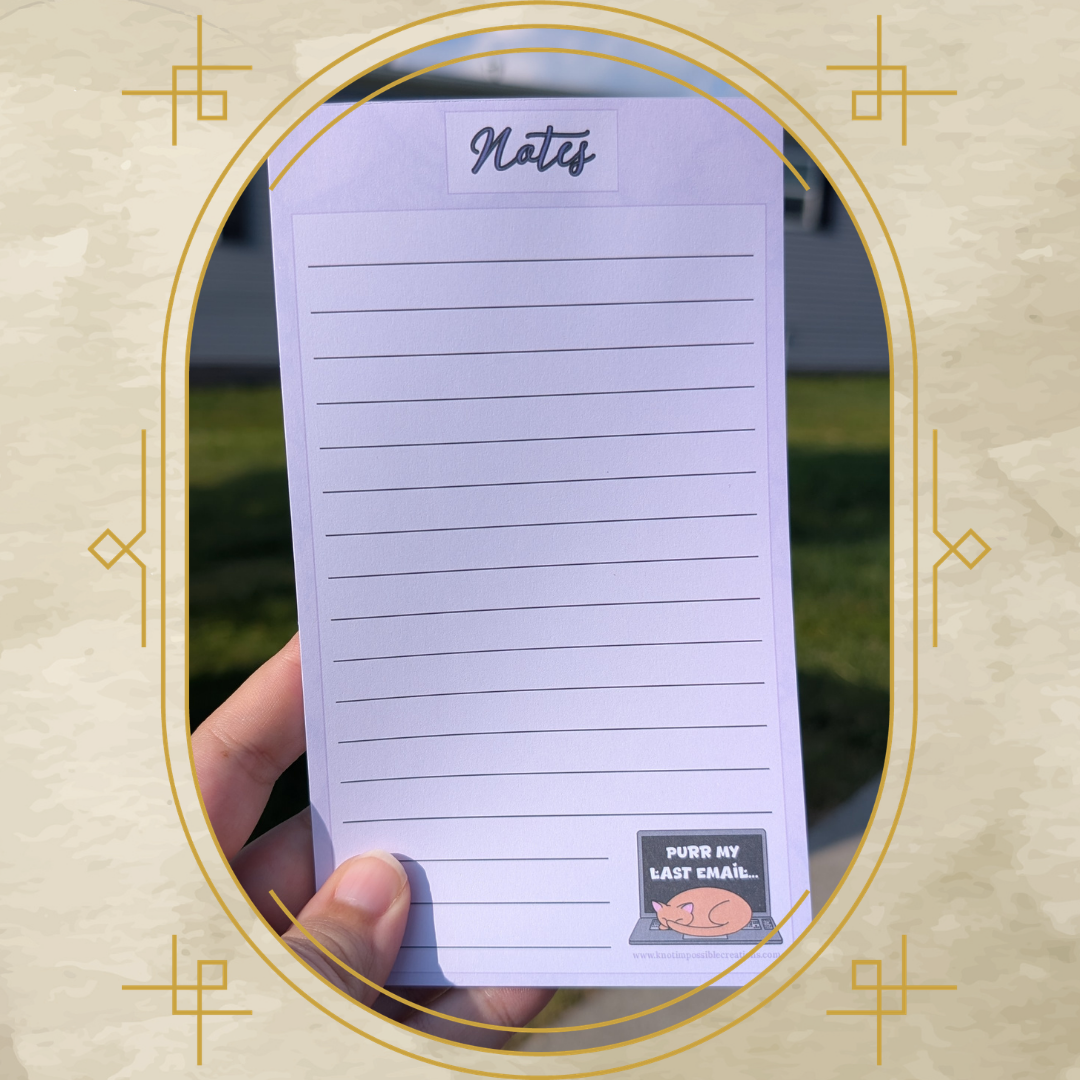 Purr My Last Email Memo Pad