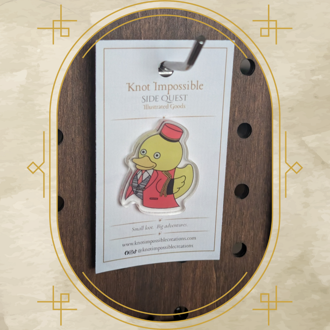 Bellhop Duck Acrylic Pin