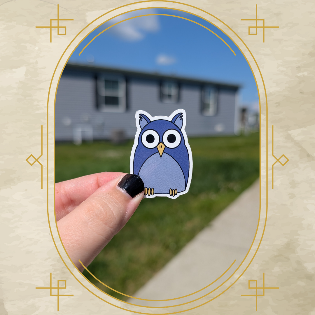Doofy Owl Vinyl Sticker