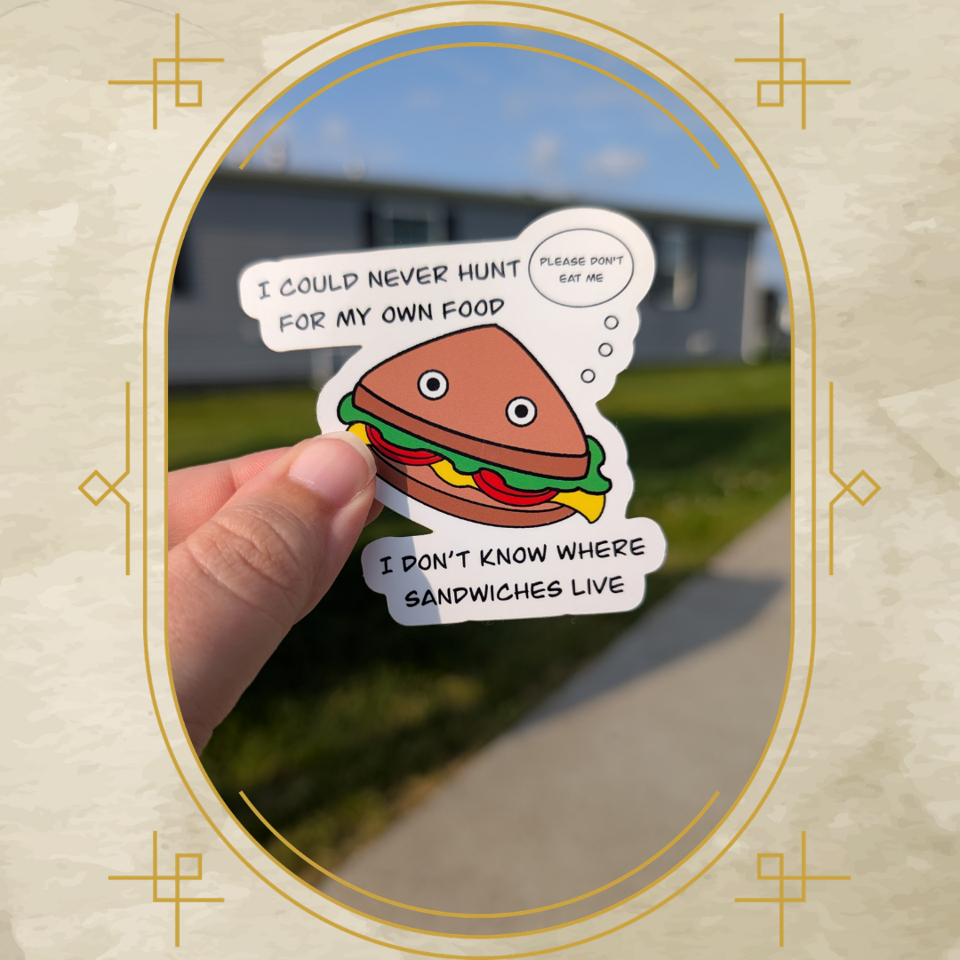Sandwich Hunting Vinyl Sticker