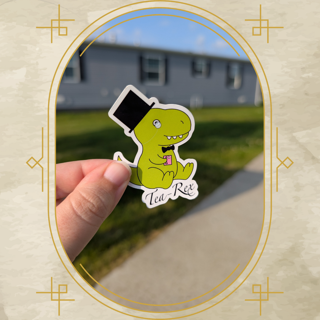 Tea-Rex Vinyl Sticker