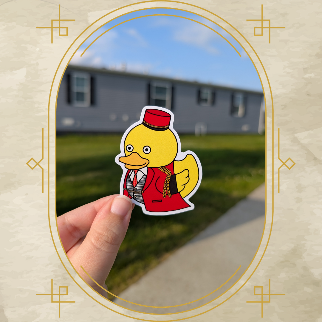 Bellhop Duck Vinyl Sticker