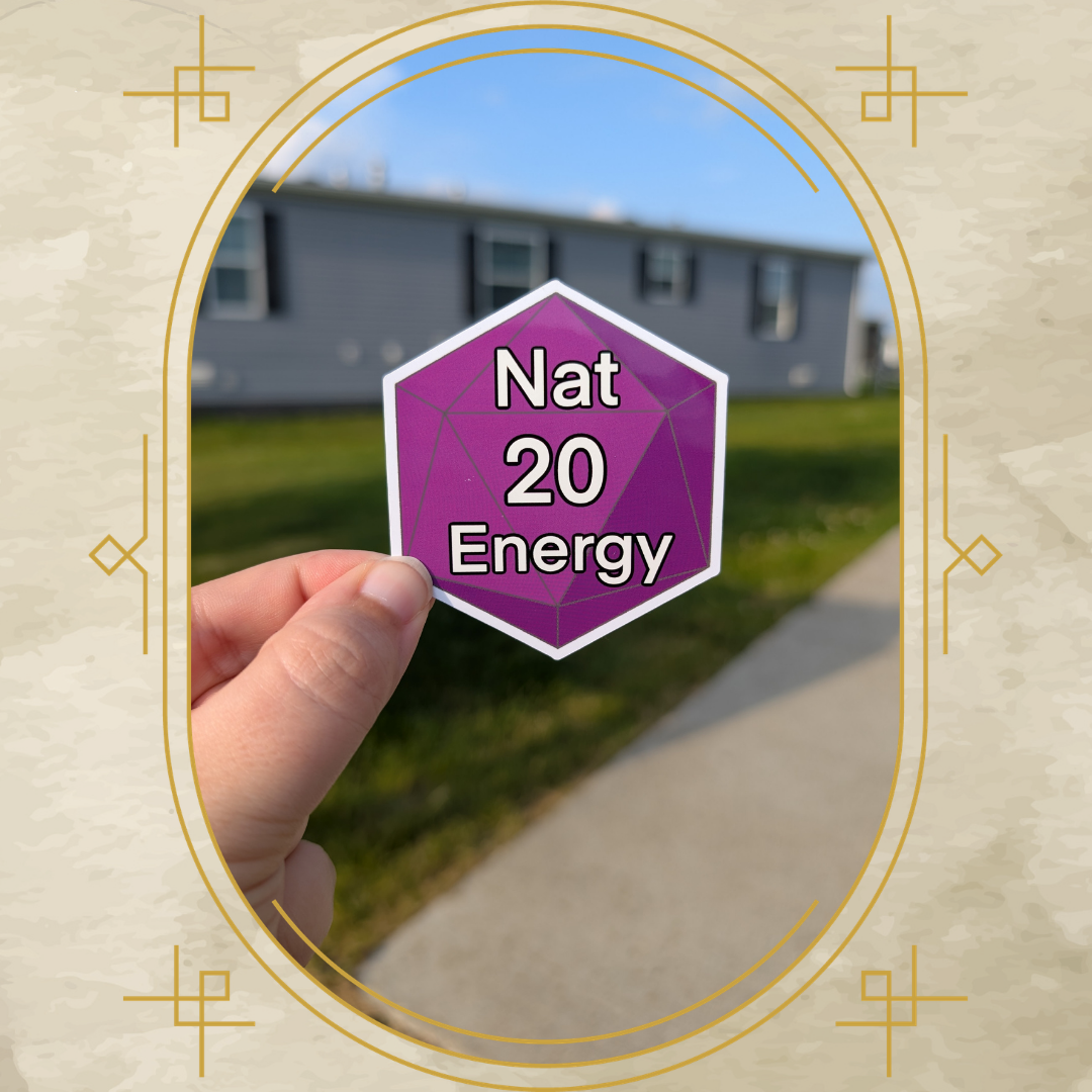 Nat 20 Energy Vinyl Sticker