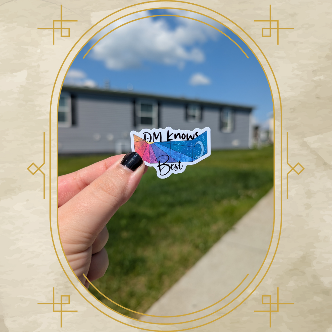 DM Knows Best Vinyl Sticker