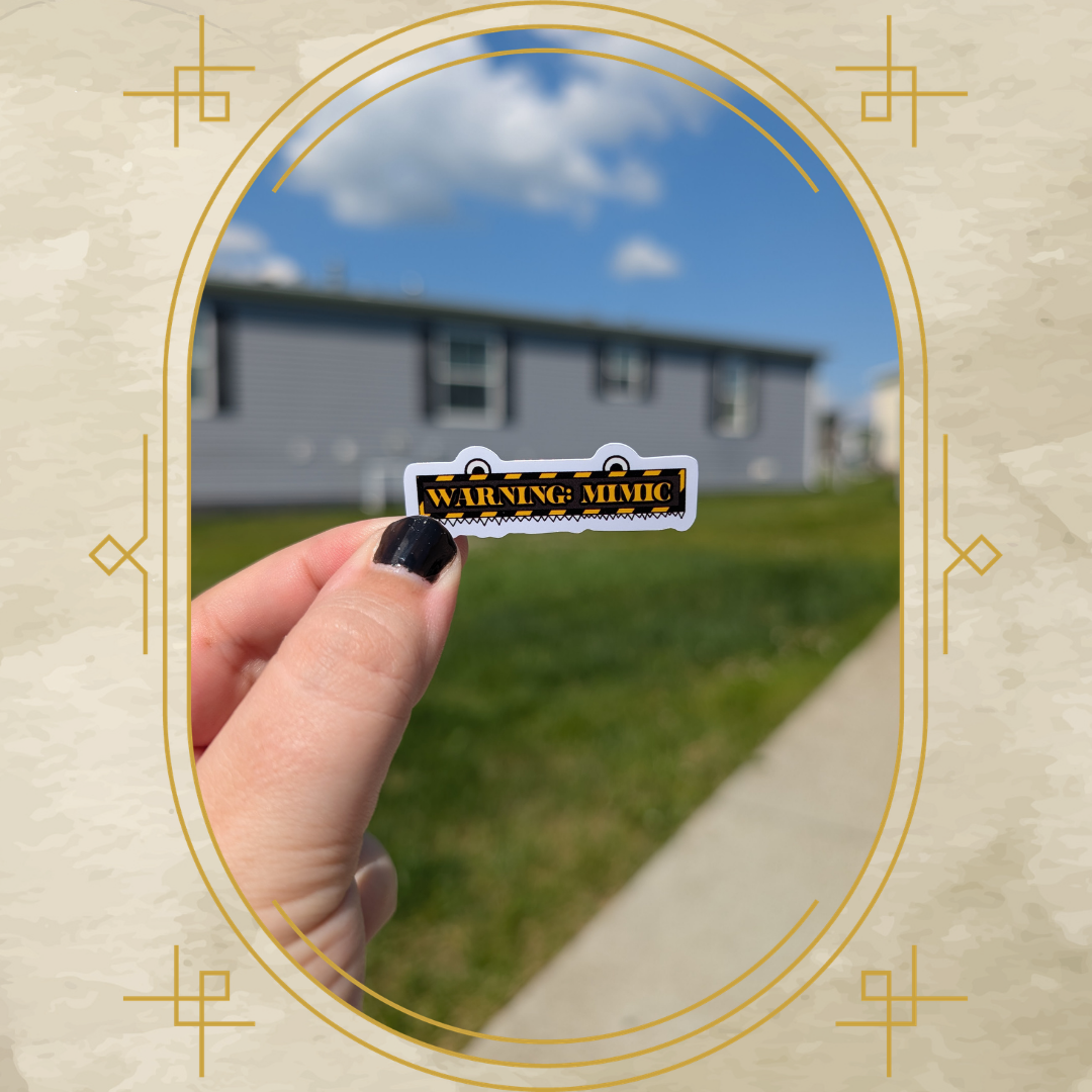 Warning: Mimic Vinyl Sticker