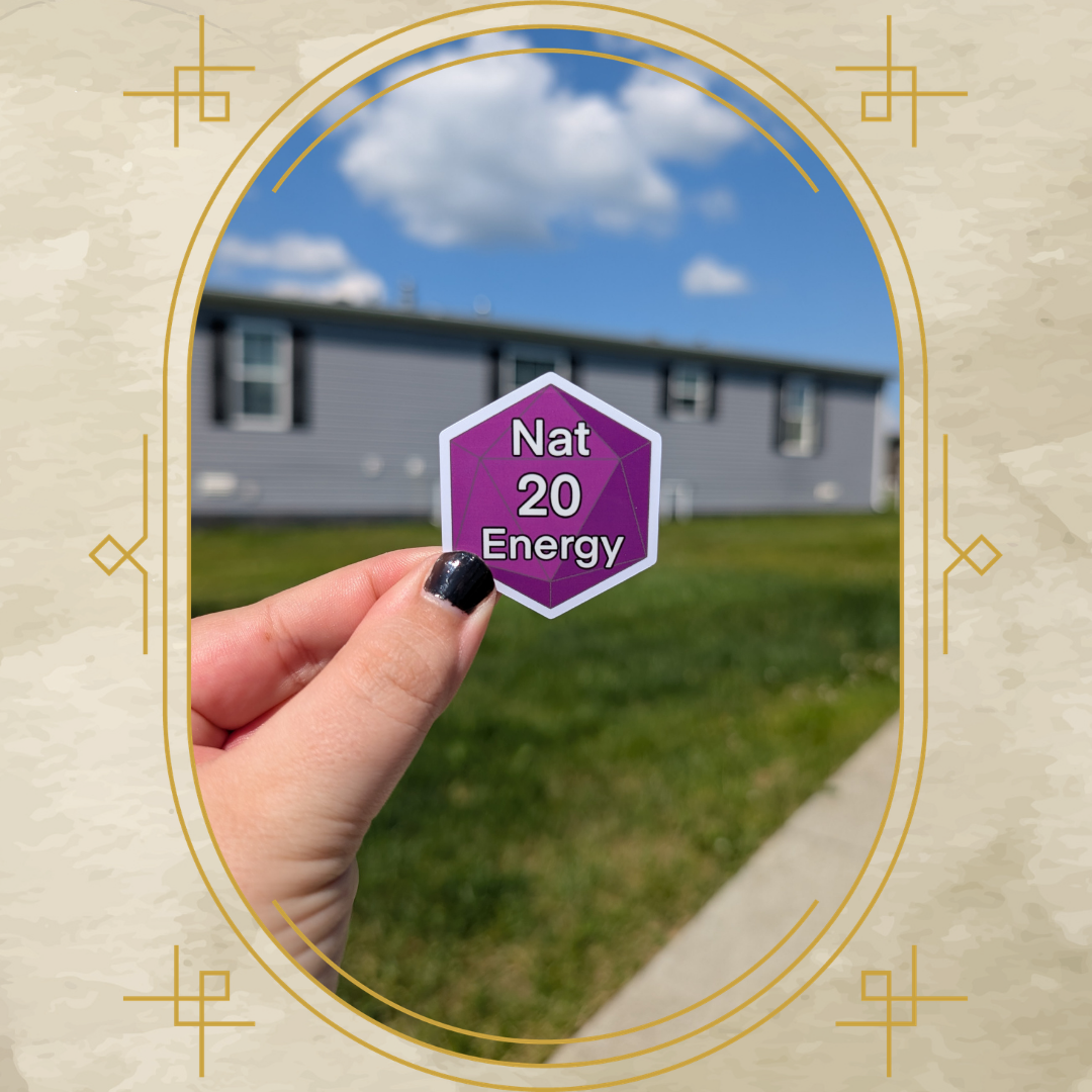 Nat 20 Energy Vinyl Sticker