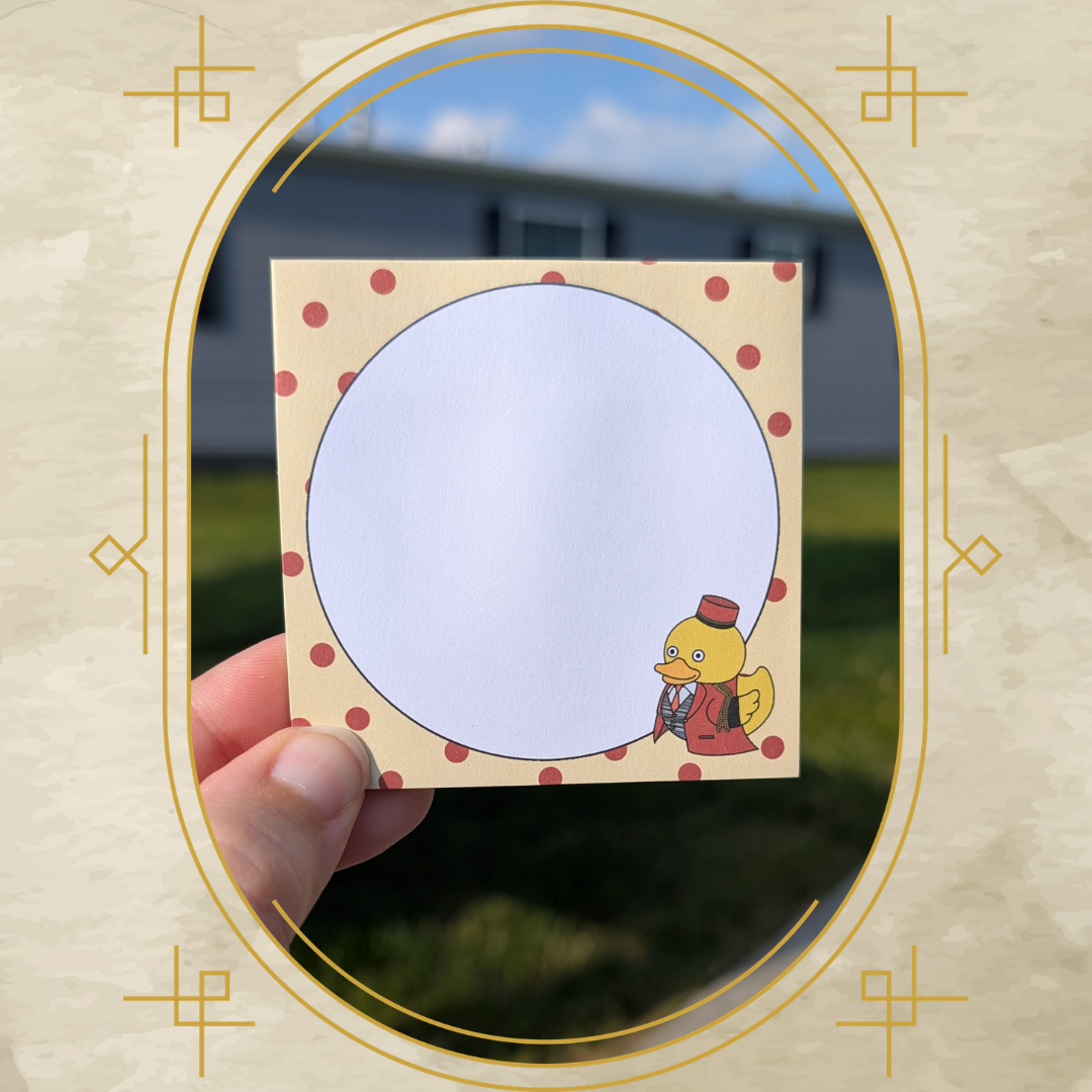 Bellhop Duck Sticky Note Pad