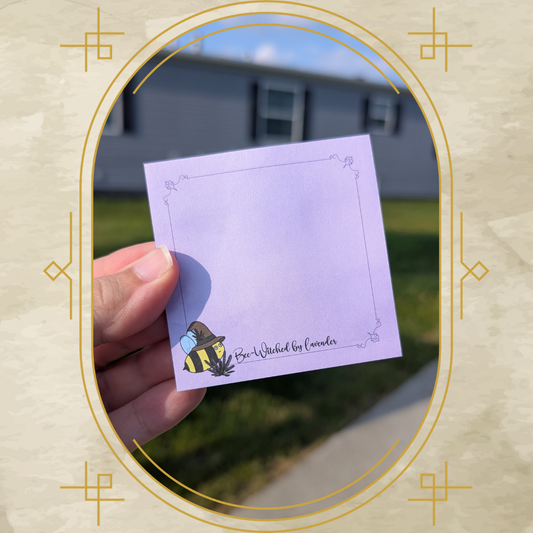 Bee-Witched by Lavender Sticky Note Pad